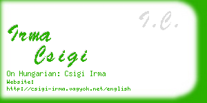 irma csigi business card